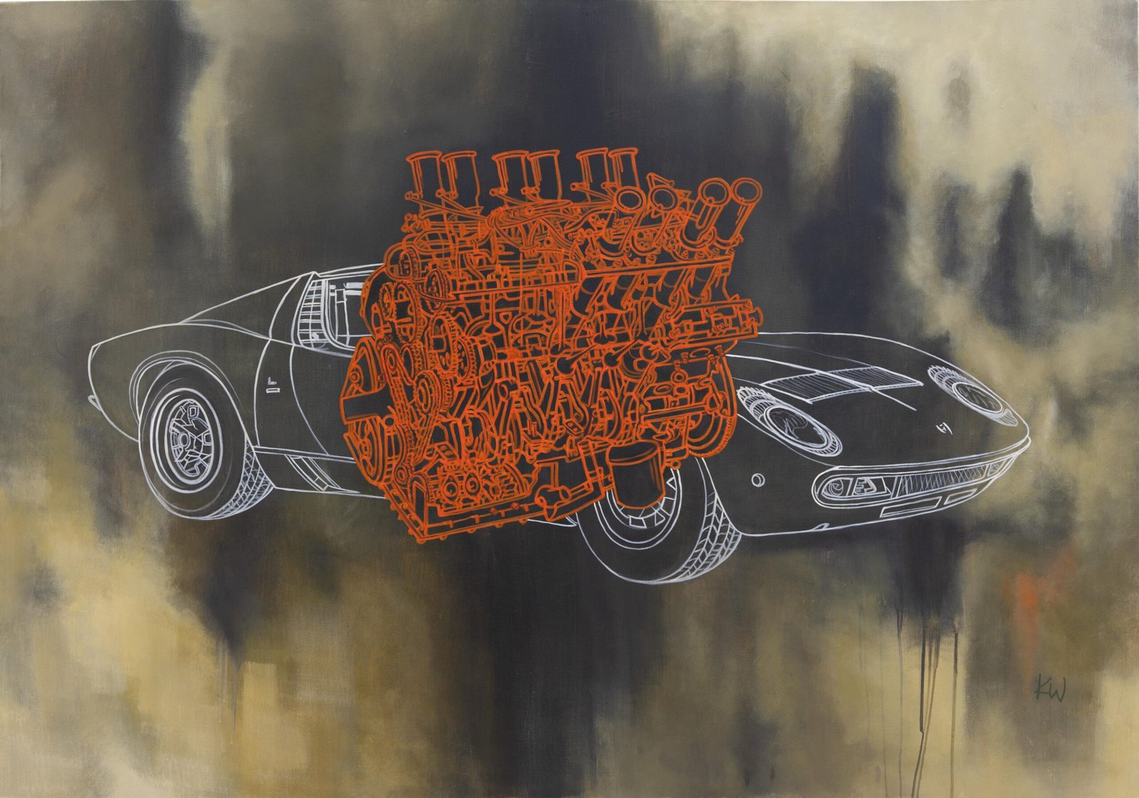 The Bull's Heart – Lamborghini Miura (Art Print) - KW Artstudio